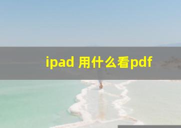 ipad 用什么看pdf